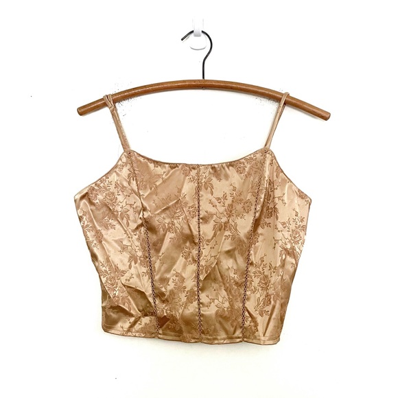 Victoria's Secret Tops Vintage Victorias Secret Gold Floral Cropped